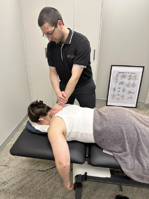 Jason massaging client